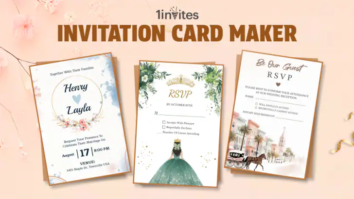 Invitation Maker & RSVP Cards feature graphic