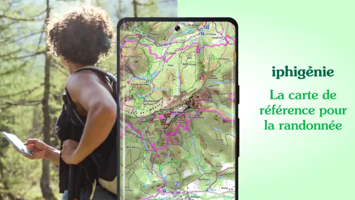 Iphigénie carte IGN hors ligne feature graphic
