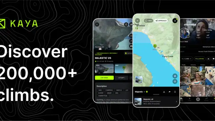 KAYA: THE CLIMBER’S APP feature graphic