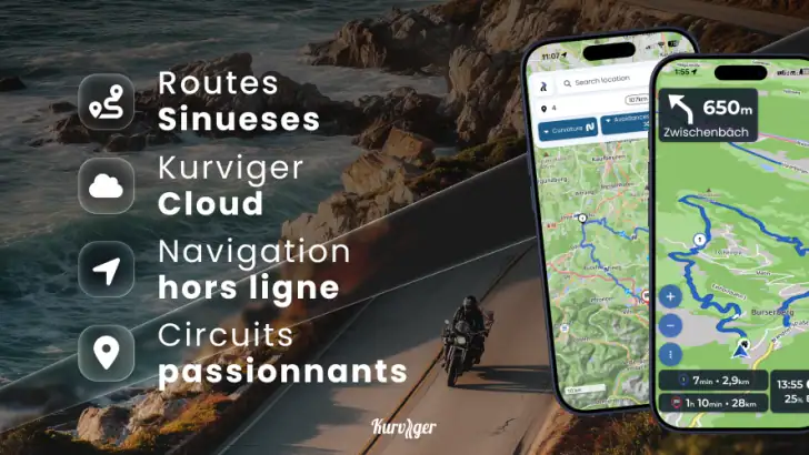 Kurviger navigation moto feature graphic