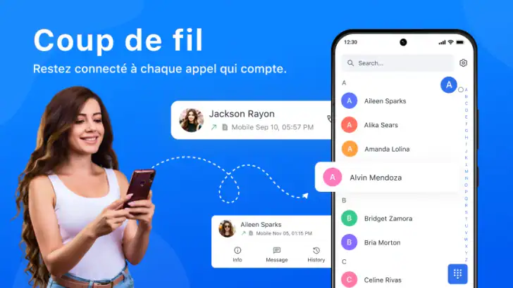 Lanceur d'appels téléphoniques feature graphic