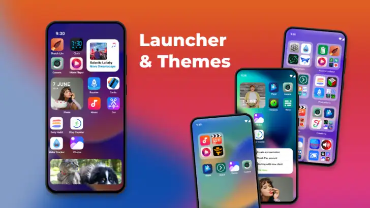 Launcher and Themes feature graphic