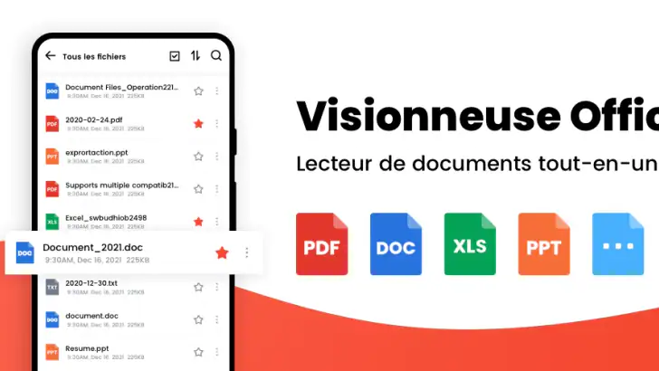Lecteur de documents: PDF, DOC feature graphic
