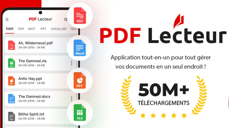 Lecteur PDF App: Convertir PDF feature graphic