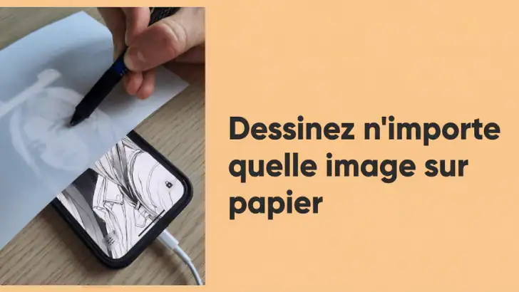 Lightbox draw - papier calque feature graphic