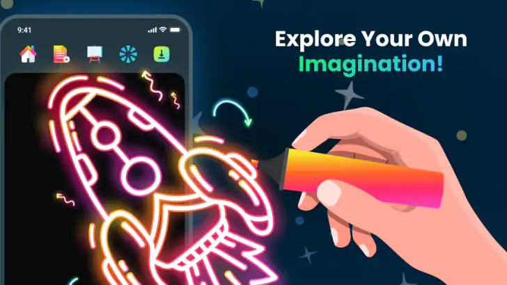 Magic Doodle: Glow Art Drawing feature graphic