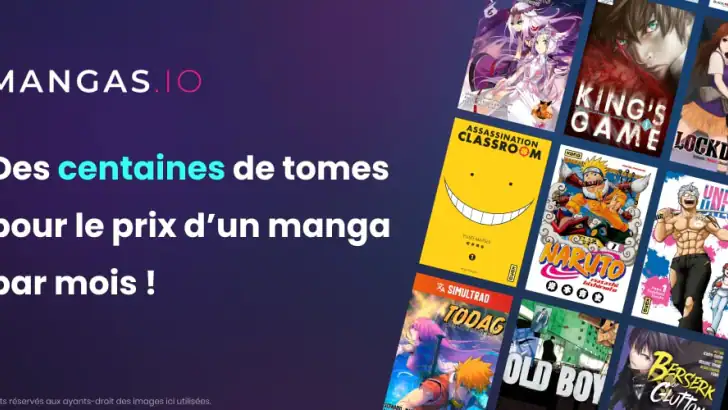 Mangas.io - 100% manga, 0% pub feature graphic