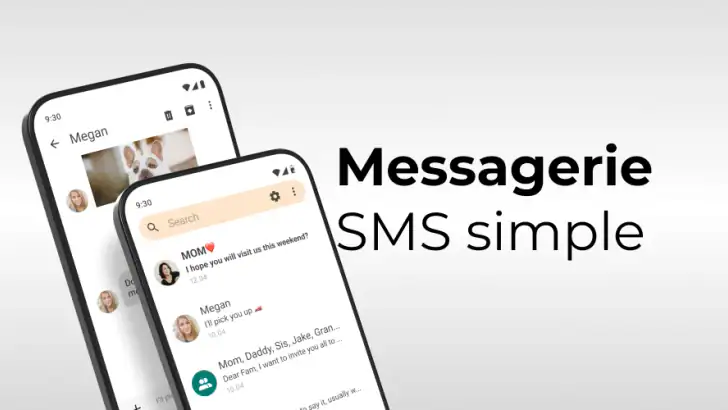 Messagerie SMS simple feature graphic