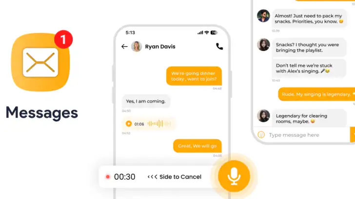 Messages - SMS Messenger feature graphic