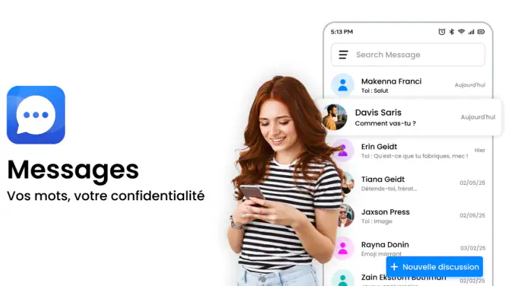 Messenger – Messages SMS feature graphic
