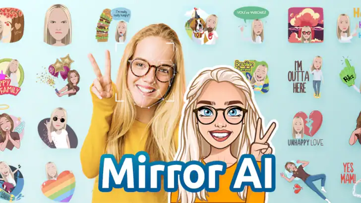 Mirror: le clavier d'emojis feature graphic