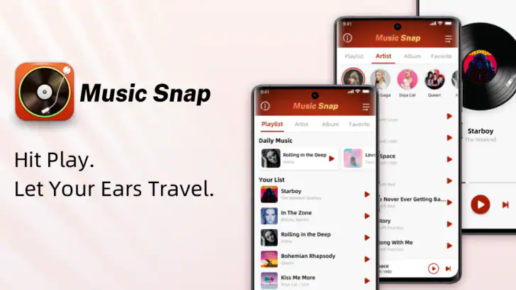 Music Snap:Audio&MP3 Player feature graphic