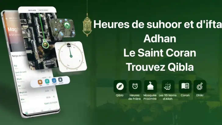 Muslim: Heure de Priere, Qibla feature graphic