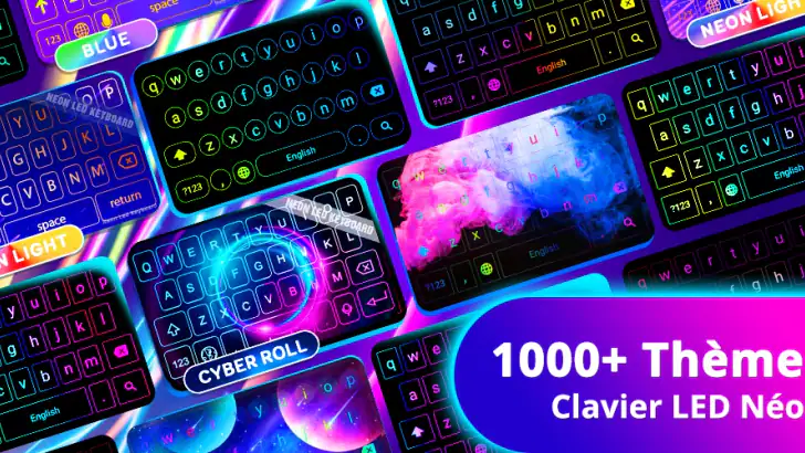 Neon LED Keyboard: Clavier LED feature graphic
