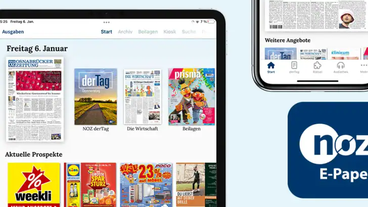 noz E-Paper App feature graphic