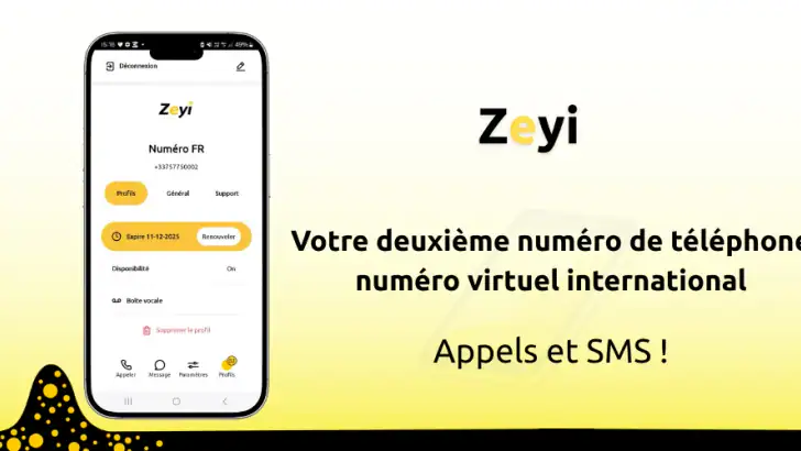 Numéros virtuels & Appels Sms feature graphic