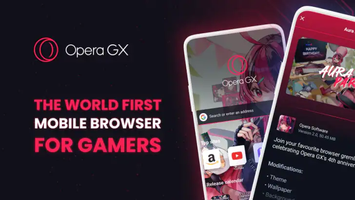 Opera GX : Navigateur Gaming feature graphic