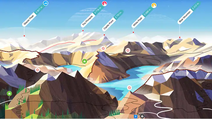 PeakVisor - 3D Maps & Peaks ID feature graphic
