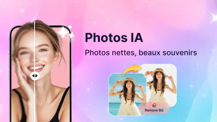 Photo IA nette & sans fond feature graphic