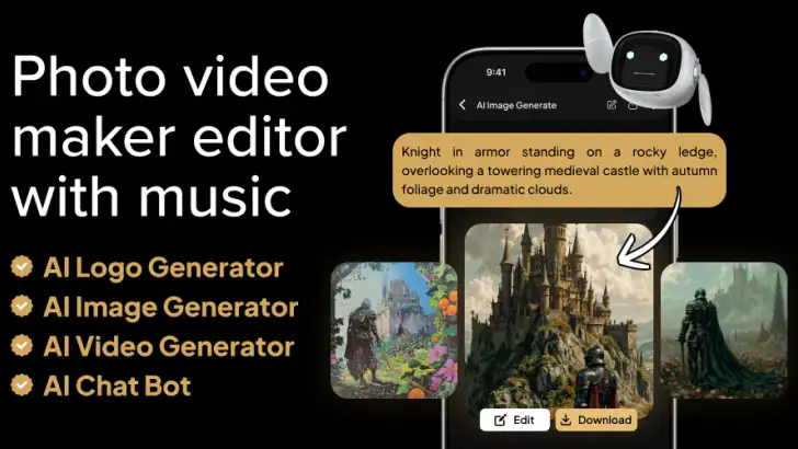 Photo Video Maker with Music feature graphic