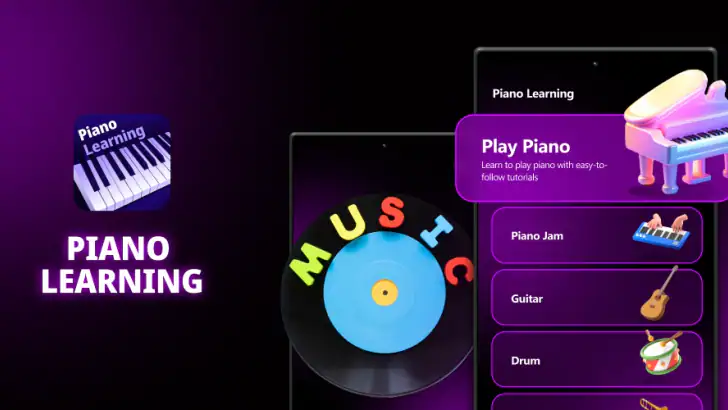 Piano: Learn & Play Piano feature graphic