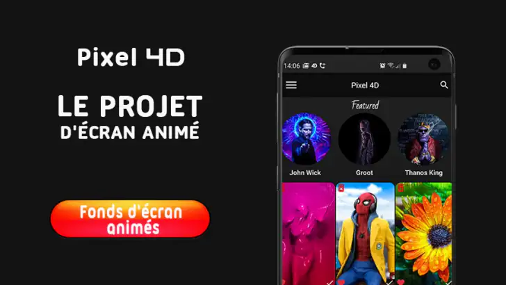 Pixel 4D™ Fonds d'écran animés feature graphic