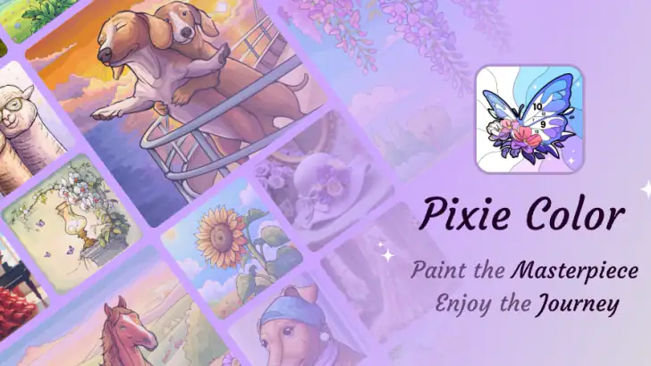 Pixie Color: Paint by Number feature graphic