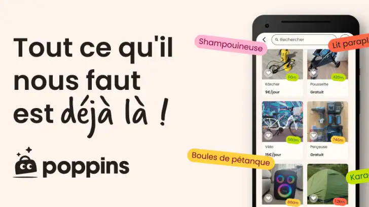 Poppins - Location d'objets feature graphic