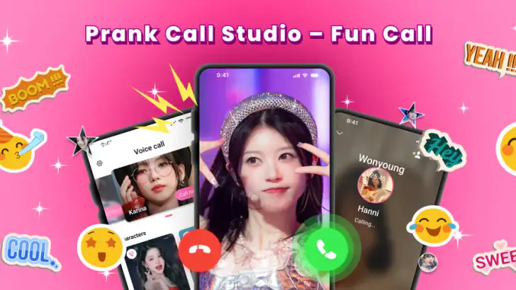 Prank Call Studio – Fun Call feature graphic