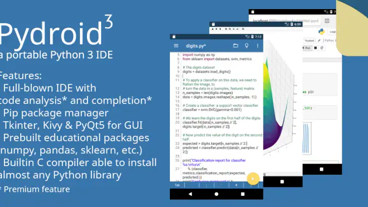 Pydroid 3 - IDE for Python 3 feature graphic