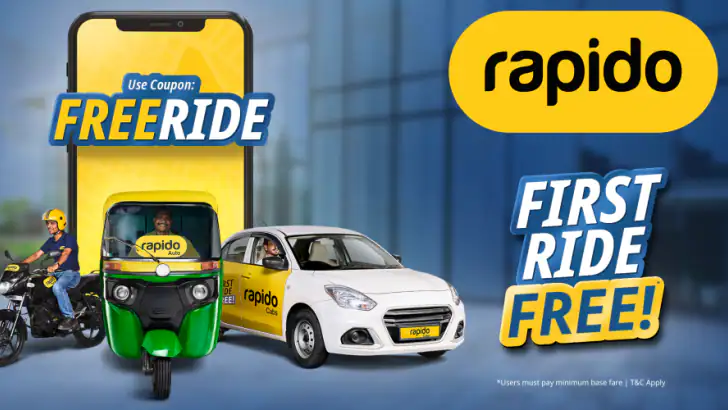 Rapido: Bike-Taxi, Auto & Cabs feature graphic