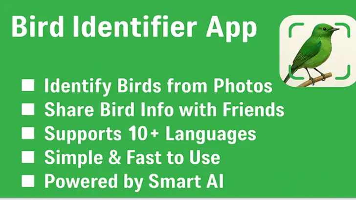 Reconnaissance Oiseaux Bird ID feature graphic