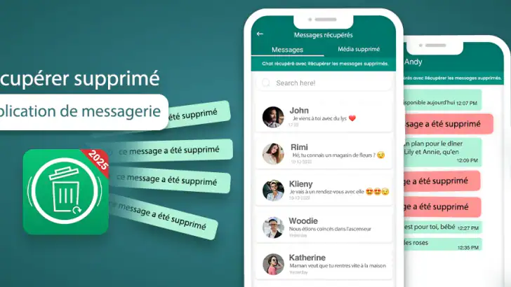 récupéré messages supprimé app feature graphic
