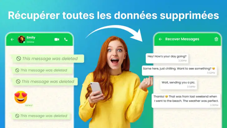 Restaurer les messages suprime feature graphic