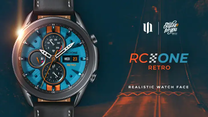 S4U RC ONE - Retro watch face feature graphic