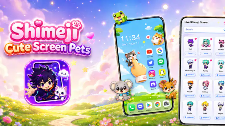 Shimeji: Anime Pets On Screen feature graphic