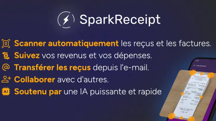SparkReceipt – Comptabilité feature graphic