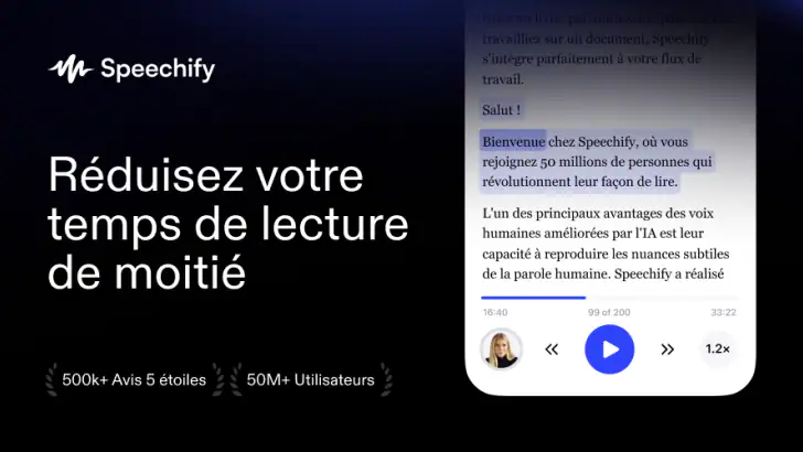Speechify : Lecteur Vocal IA feature graphic