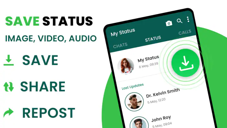 Status, Image Video Saver feature graphic