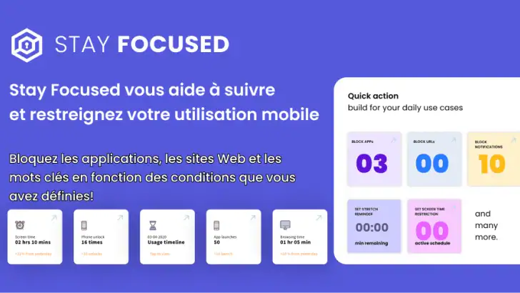 Stay Focused: blocage d'applis feature graphic