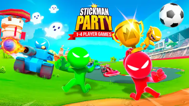 Stickman Party 2 3 4 Mini Jeux feature graphic