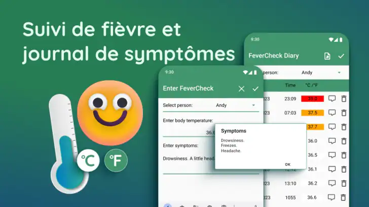 Suivi température corporelle feature graphic