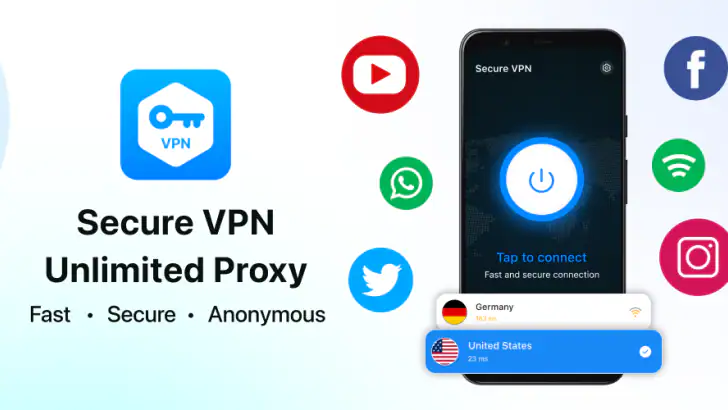 Suojattu VPN-välityspalvelin feature graphic