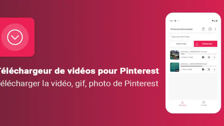 Téléchargement Vidéo Pinterest feature graphic