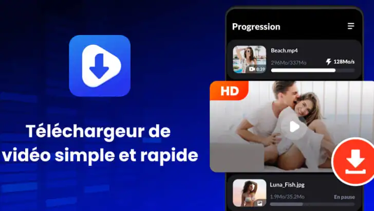 Téléchargeur de Vidéo - HD feature graphic