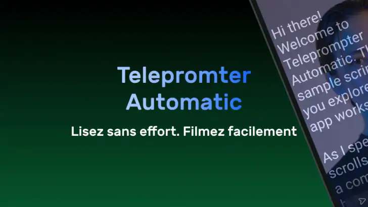 Teleprompter Automatic feature graphic