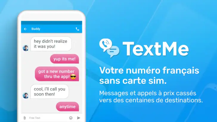 Text Me - SMS & Appels feature graphic