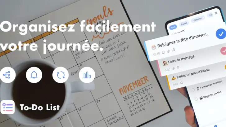 To-Do List - Planner & Rappel feature graphic