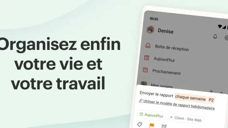 Todoist : to do list et agenda feature graphic