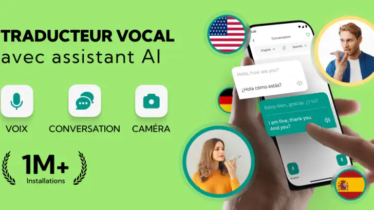 Traducteur Vocal & de caméra feature graphic
